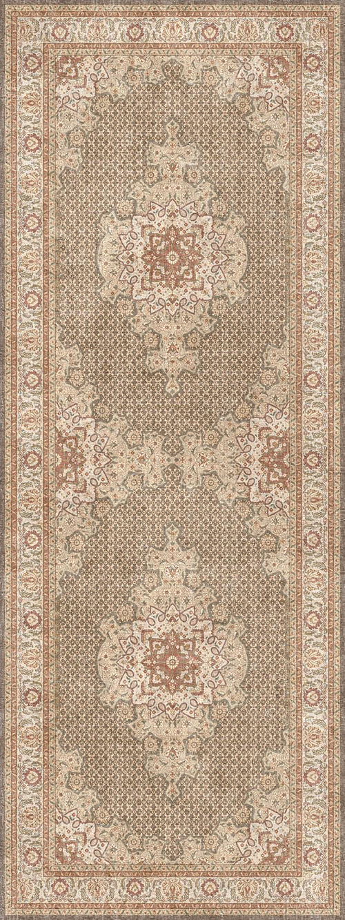 Load image 1 in gallery view. Gold Lattice - Washable Rug - JRN1086