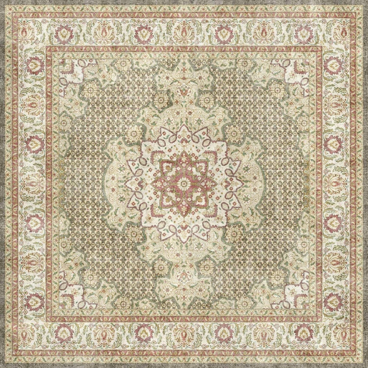 Gold Lattice - Washable Rug - JRN1086
