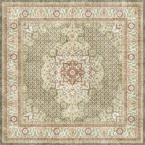 Load image 1 in gallery view. Gold Lattice - Washable Rug - JRN1086