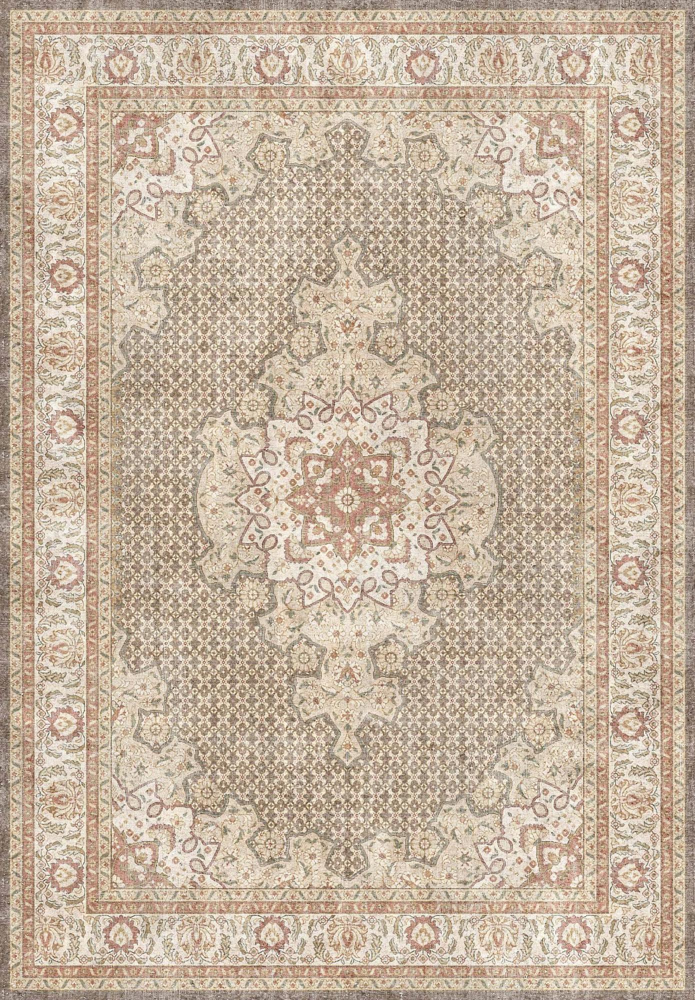 Gold Lattice - Washable Rug - JRN1086