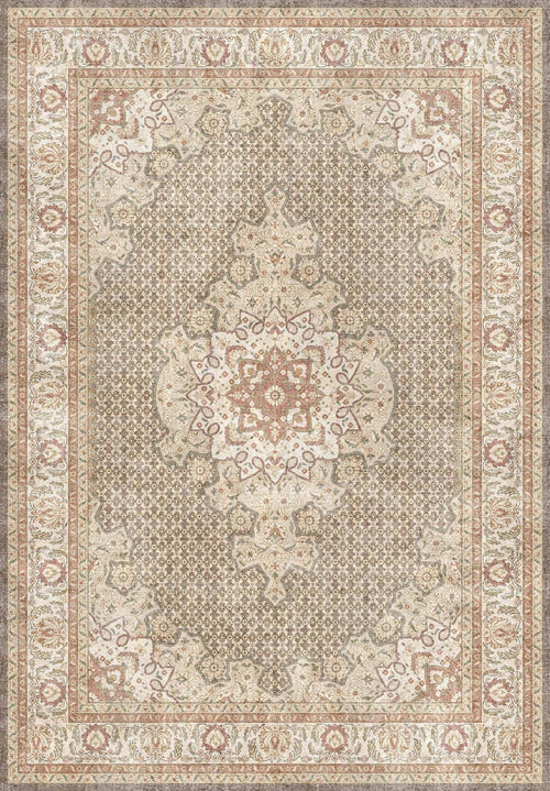 Load image 1 in gallery view. Gold Lattice - Washable Rug - JRN1086