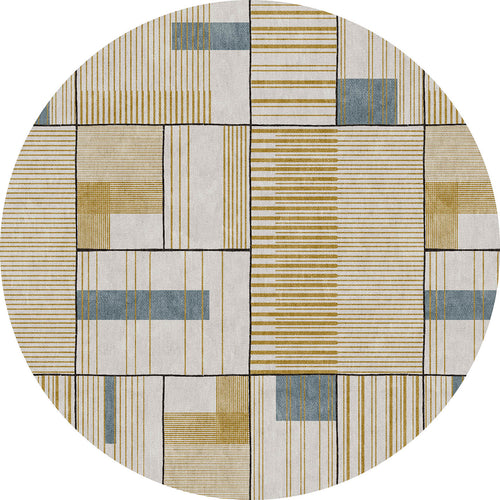 Load image 1 in gallery view. Golden Grid - Washable Rug - JRN1050