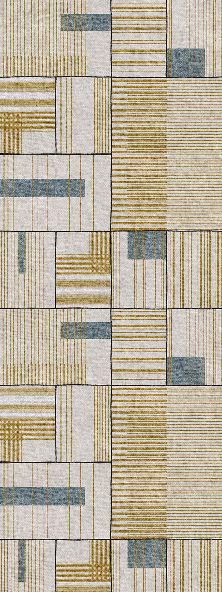 Golden Grid - Washable Rug - JRN1050