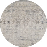 The Graceful Tapestry Washable Rug (JR1975) features an oval flat weave with a distressed cream, beige, and blue pattern. Ornamental and floral details lend a vintage look, combining style with easy care for any space.
