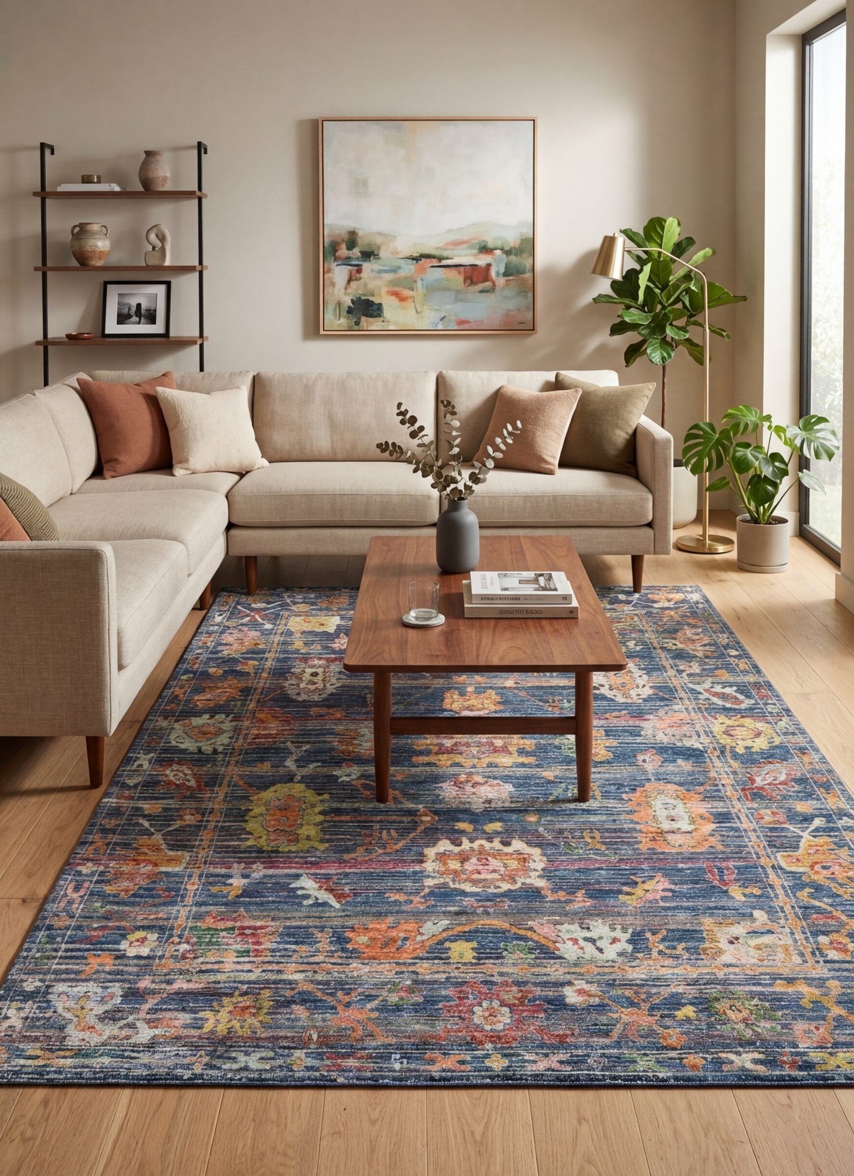 Indigo Heritage - Washable Rug - JRN1046