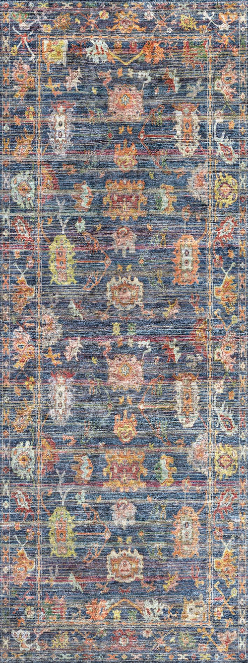 Load image 1 in gallery view. Indigo Heritage - Washable Rug - JRN1046