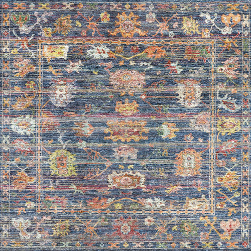 Load image 1 in gallery view. Indigo Heritage - Washable Rug - JRN1046