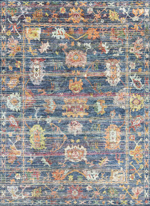 Load image 1 in gallery view. Indigo Heritage - Washable Rug - JRN1046