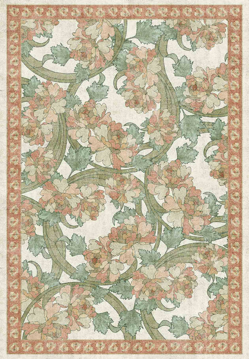 Load image 1 in gallery view. Ivory Bouquet - Washable Rug - JRN1043
