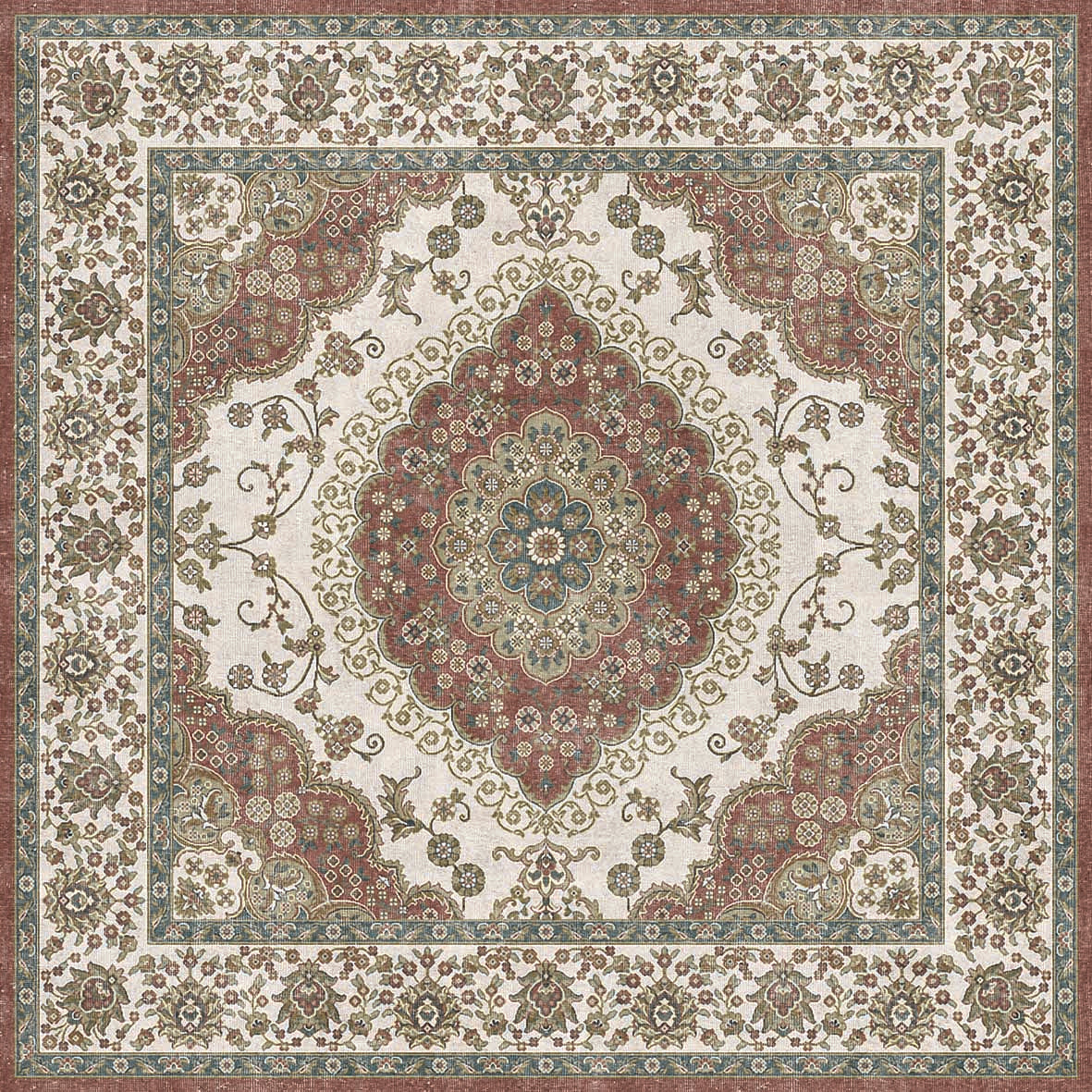 Ivory Crown - Washable Rug - JRN1088