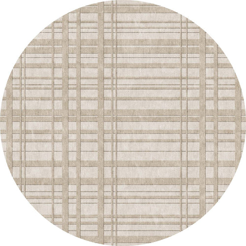 Load image 1 in gallery view. Ivory Plaid - Washable Rug - JRN1097