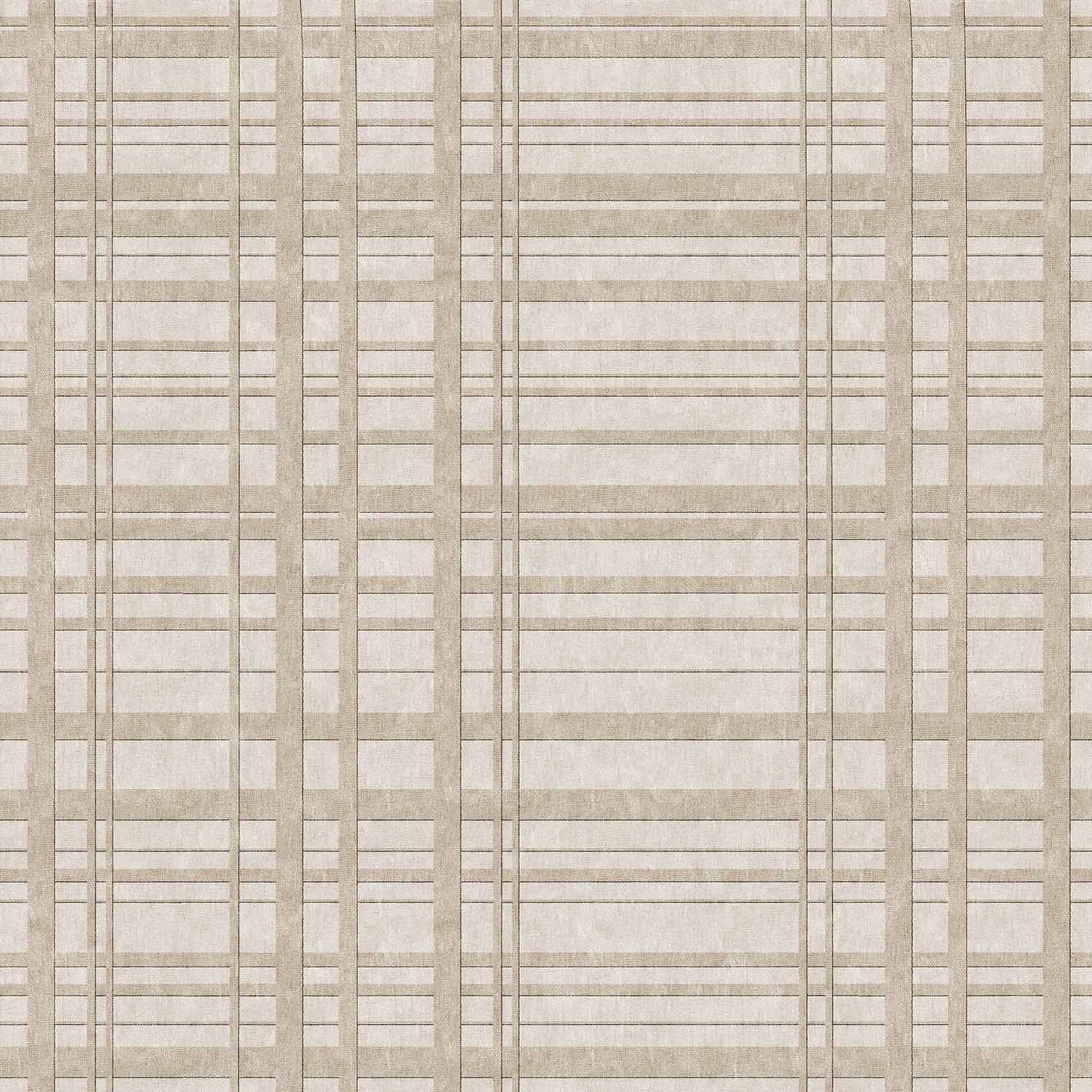 Ivory Plaid - Washable Rug - JRN1097