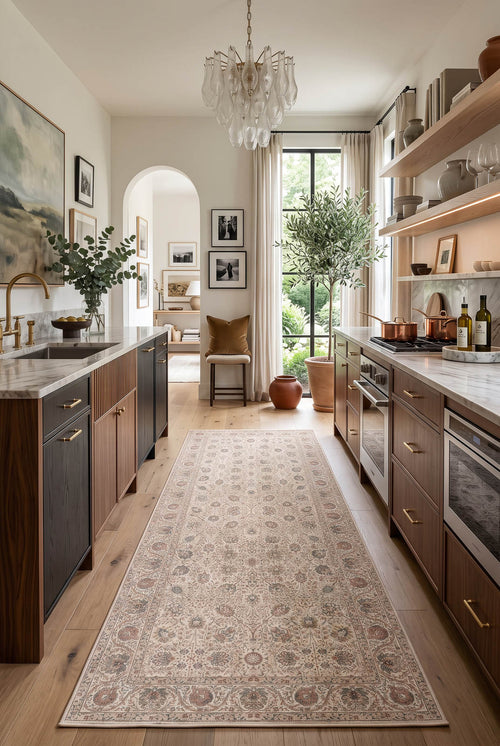 Load image 1 in gallery view. Ivory Vine - Washable Rug - JRN1139