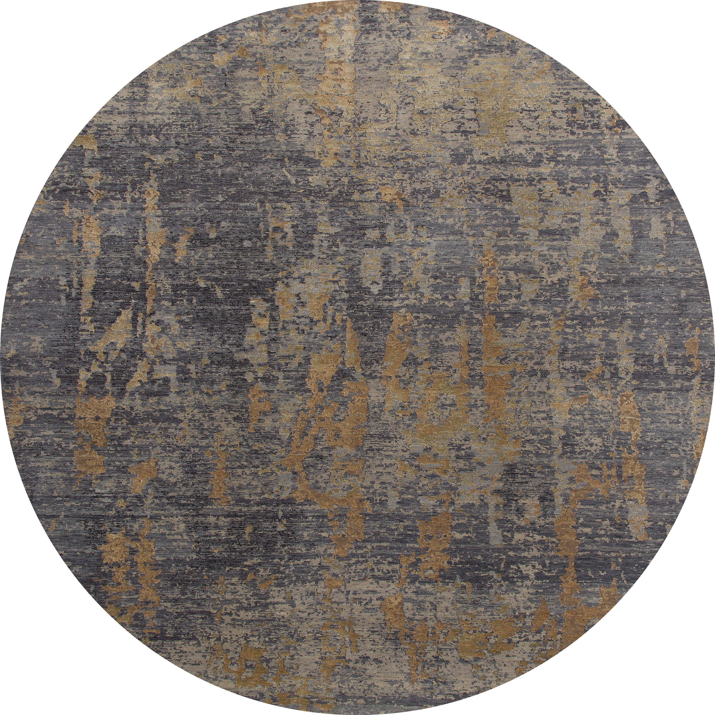 The Mystical Mosaic - Washable Rug - JRS003 (Custom Size) features an abstract gray, gold, and beige design with a textured, distressed look—perfect for high-traffic areas and adding modern style to any space.
