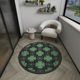 Clover Noir - Washable Rug - JRS012