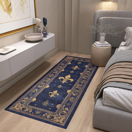 Load image 1 in gallery view. Midnight Fleur - Washable Rug - JRS017 (Custom Size)