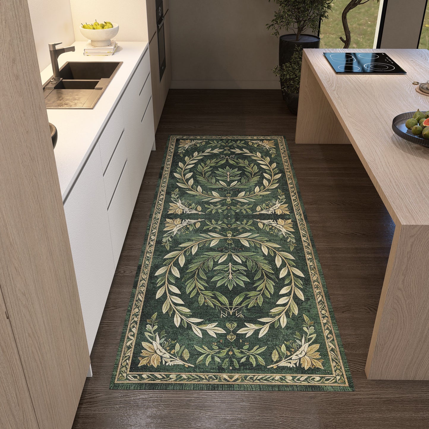 Laurel Crown - Washable Rug - JRS024