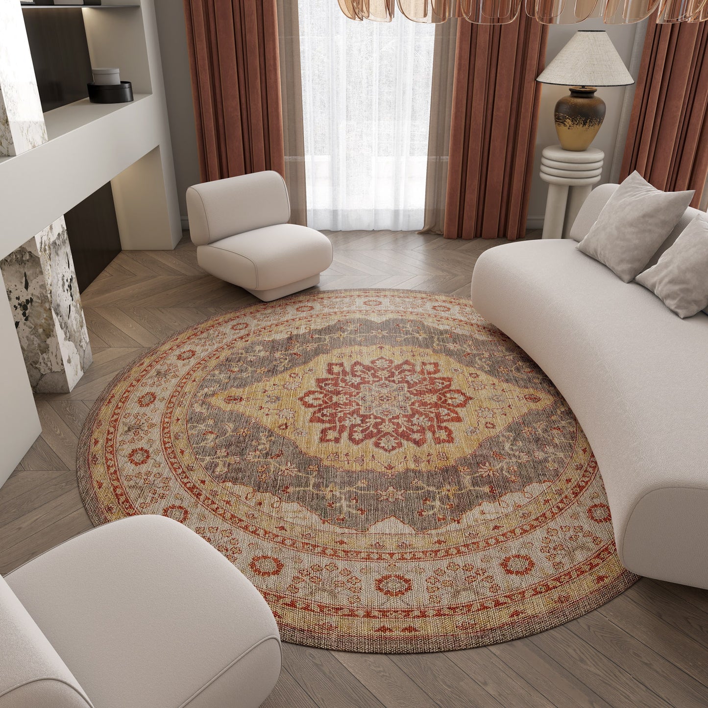 Amber Stone - Washable Rug - JRS026