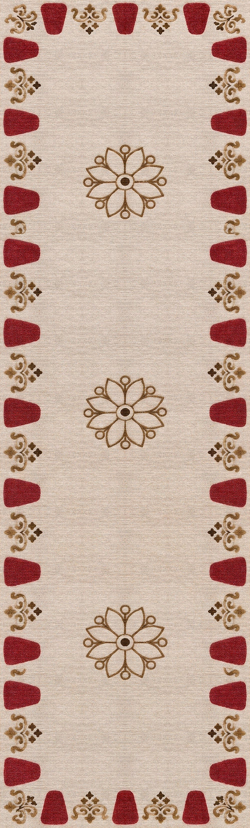 Load image 1 in gallery view. Ruby Frame - Washable Rug - JRS30