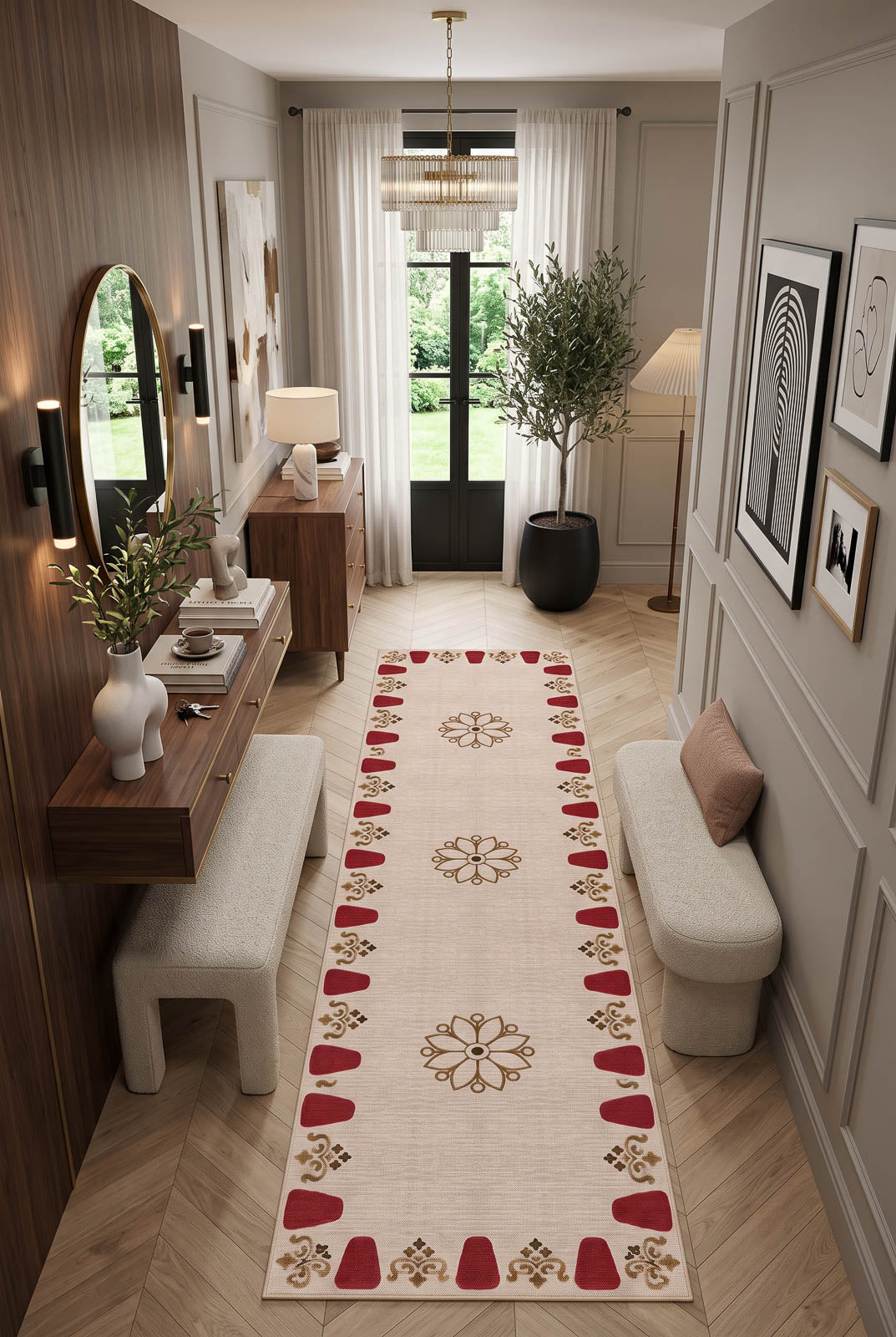 Ruby Frame - Washable Rug - JRS30