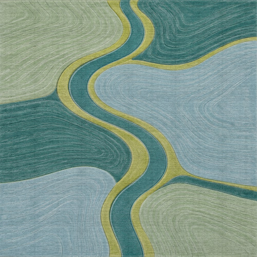 Load image 1 in gallery view. Slow Current - Washable Rug - JRS34