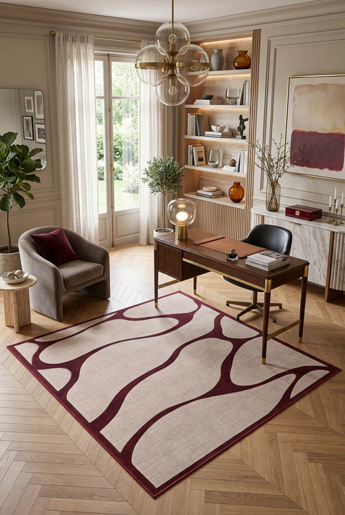 Load image 1 in gallery view. Red Thread - Washable Rug - JRS38 (Custom Size)
