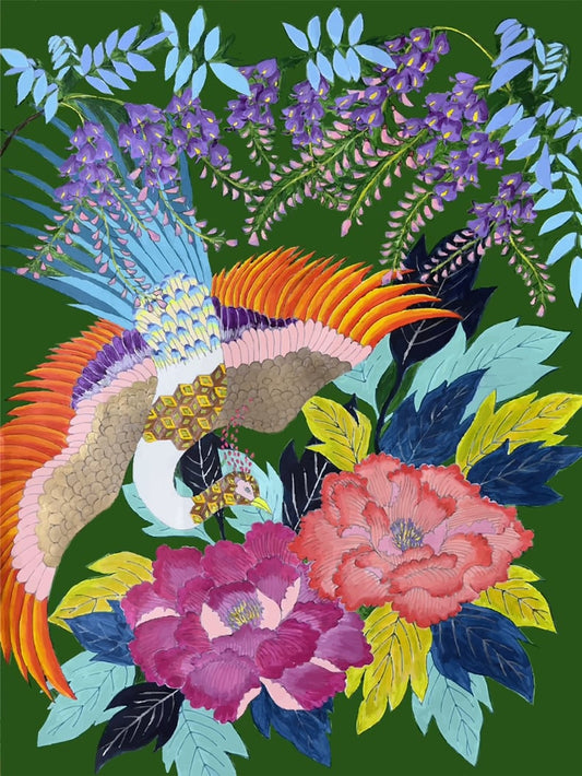 Yayoi Filipski x Justrug – Bird in Paradise – Waschbarer Teppich – YF004 