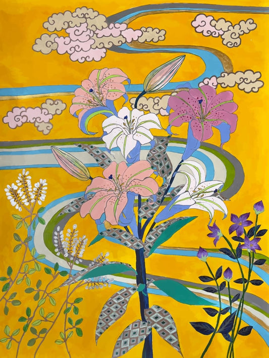 Yayoi Filipski x Justrug – Lilien – Waschbarer Teppich – YF001 