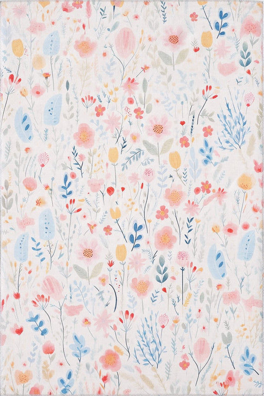 Lily Floral - Waschbarer Teppich - MDJ003