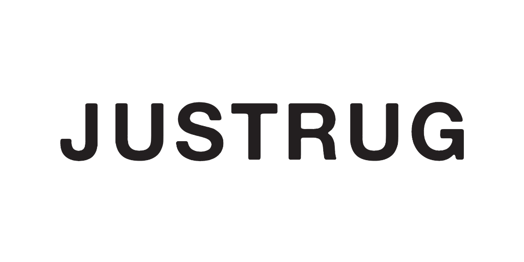 The word JUSTRUG in bold, black, uppercase letters on a plain white background.