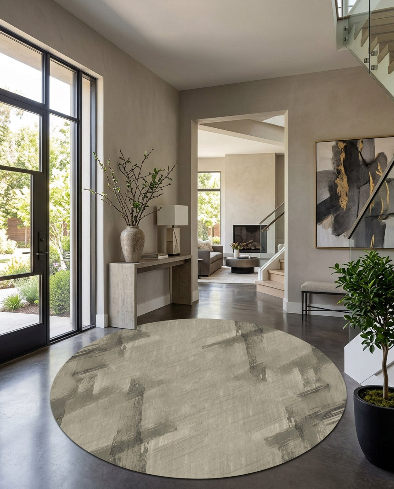 Misty Brush - Washable Rug - JRN1067 (Custom Size)