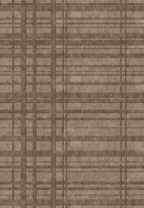 Load image 1 in gallery view. Mocha Plaid - Washable Rug - JRN1096