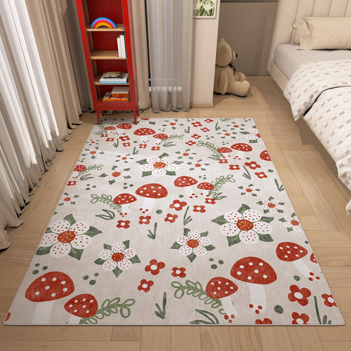 Load image 1 in gallery view. Mushroom Garden - Washable Kids Rug - JRN1102 (Custom Size)