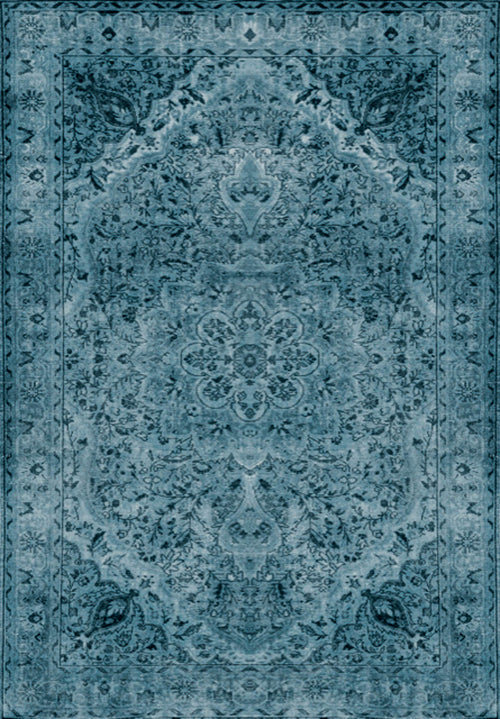 Load image 1 in gallery view. The Mystic Mosaic - Washable Rug - JRN1019 showcases an intricate, symmetrical floral and paisley design with a decorative border, offering a vintage-inspired look ideal for traditional interiors.