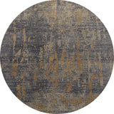 The Mystical Mosaic - Washable Rug - JRS003 features an abstract gray and gold pattern with distressed textures. Perfect for high-traffic areas, this modern rug is stylish, artistic, and easy to maintain.