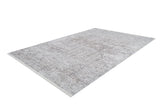 The Opulent Tapestry - Washable Rug - JR1775 (Custom Size) is a large, rectangular flat weave rug with a muted light gray and brown distressed pattern, finished edges, and displayed on a white background.