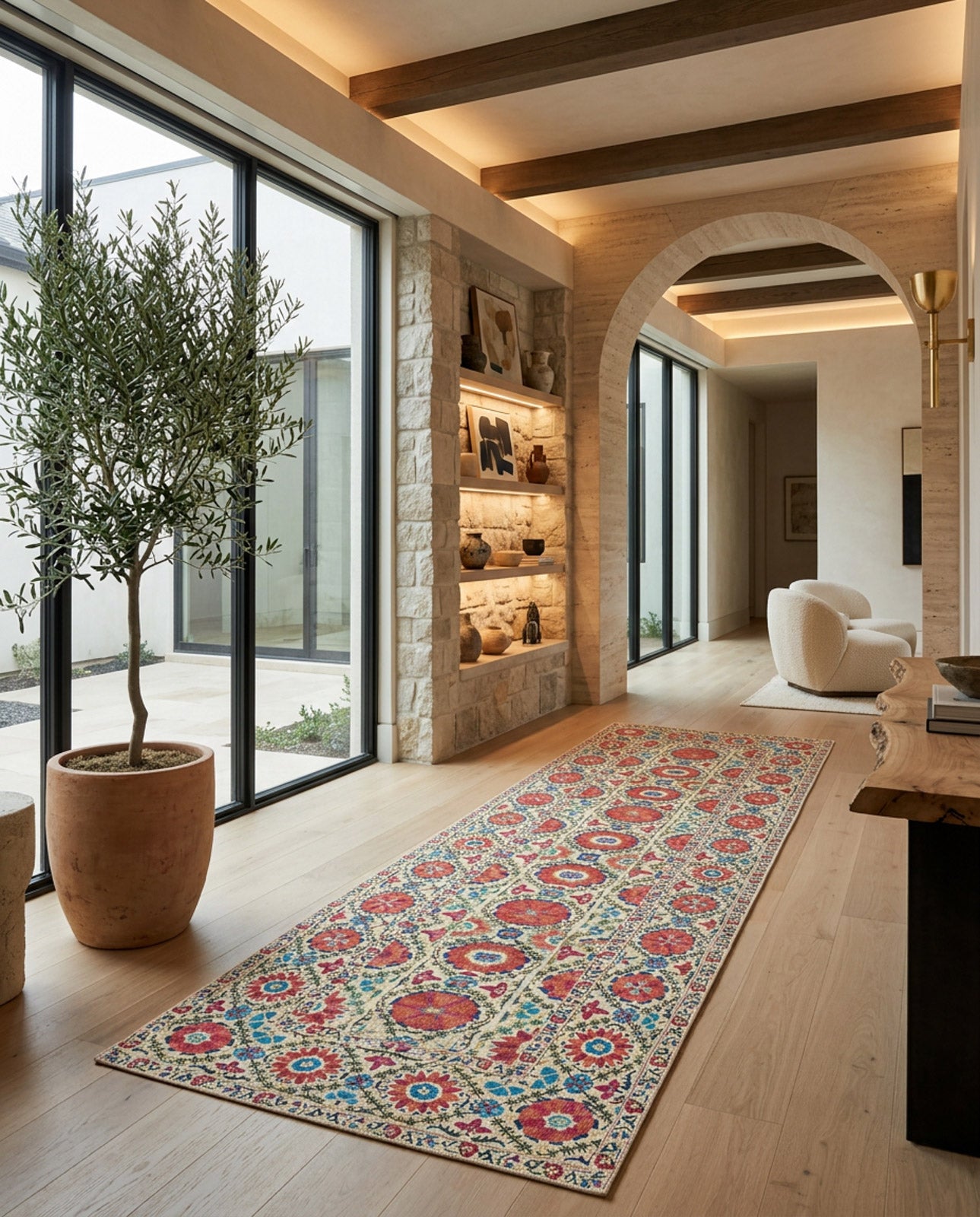 Orient Bloom - Washable Rug - JRN1029 (Custom Size)