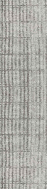 The Ornate Hues - Washable Rug - JRN38 features a textured gray surface with a subtle grid pattern, evoking a woven look. Its muted, neutral tones are perfect for modern interiors and high-traffic areas.