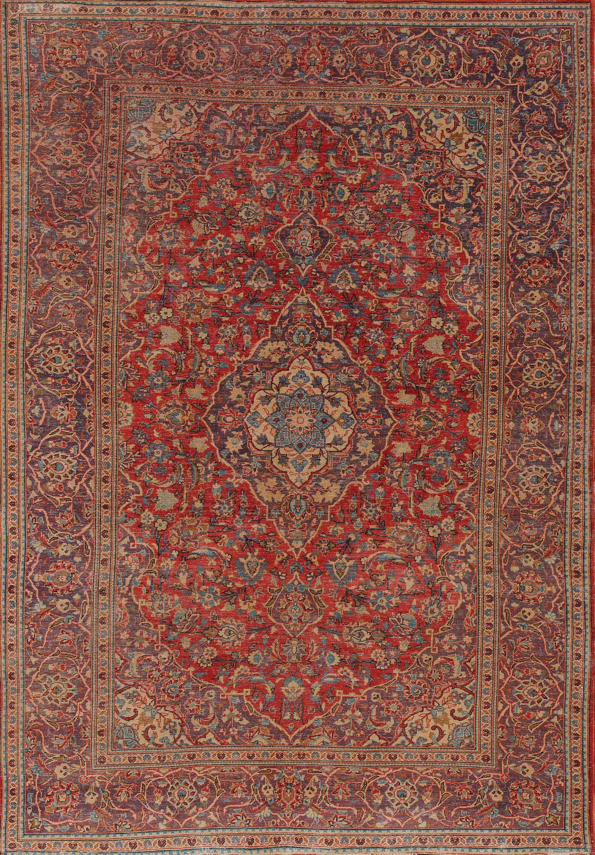 The Palatial Grace - Washable Rug (JRN1021) features a vintage medallion design with a large central motif, intricate floral and vine patterns in red, blue, gold, and beige hues, and detailed decorative borders.