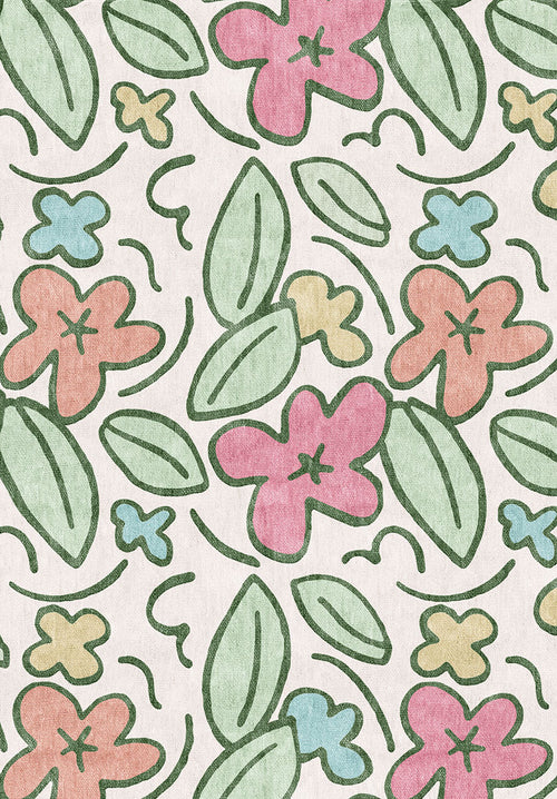 Load image 1 in gallery view. Pastel Bloom - Washable Kids Rug - JRN1101