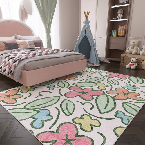 Load image 1 in gallery view. Pastel Bloom - Washable Kids Rug - JRN1101