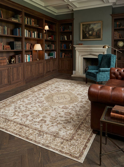 Load image 1 in gallery view. Pearl Medallion - Washable Rug - JRN1084