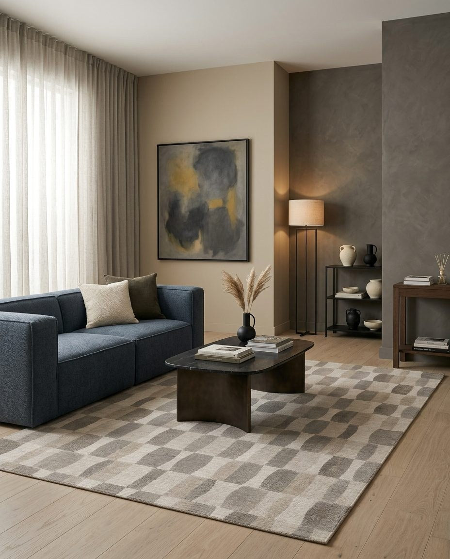 Pebble Tiles - Washable Rug - JR7008