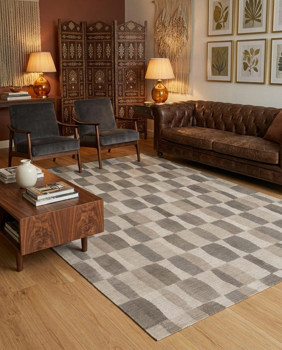 Pebble Tiles - Washable Rug - JR7008