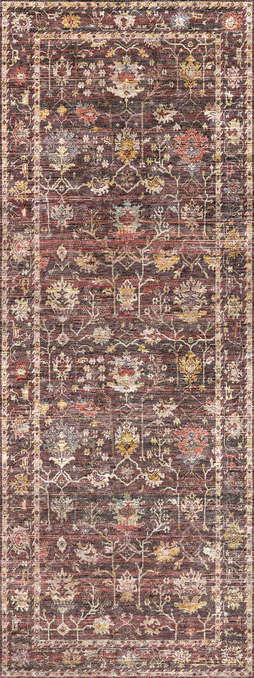 Load image 1 in gallery view. Plum Heritage - Washable Rug - JRN1045