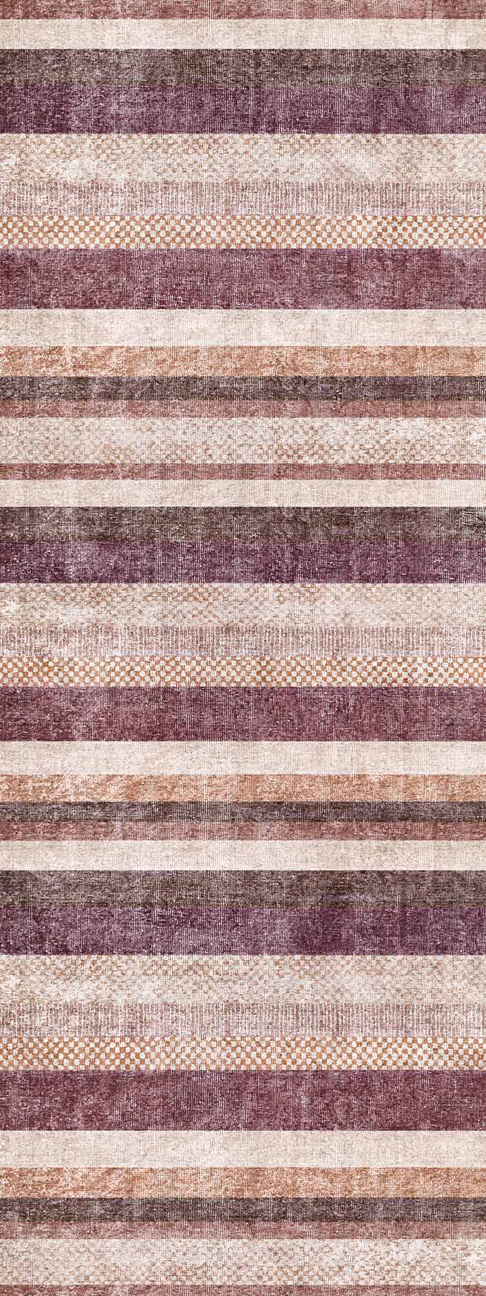 Plum Stripe - Washable Rug - JRN1059