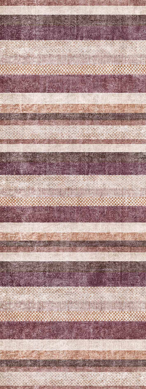 Load image 1 in gallery view. Plum Stripe - Washable Rug - JRN1059