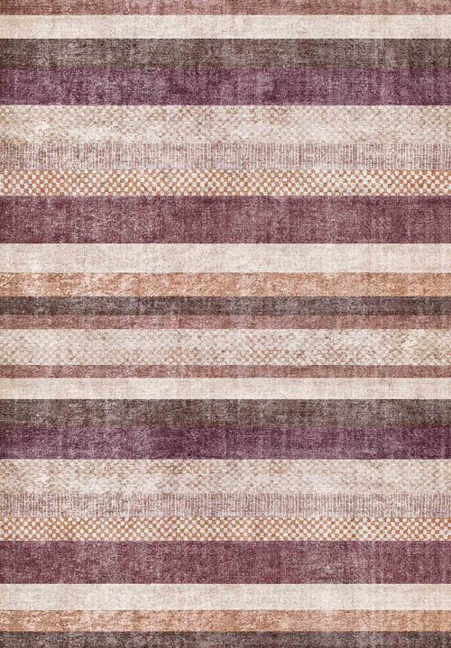 Load image 1 in gallery view. Plum Stripe - Washable Rug - JRN1059