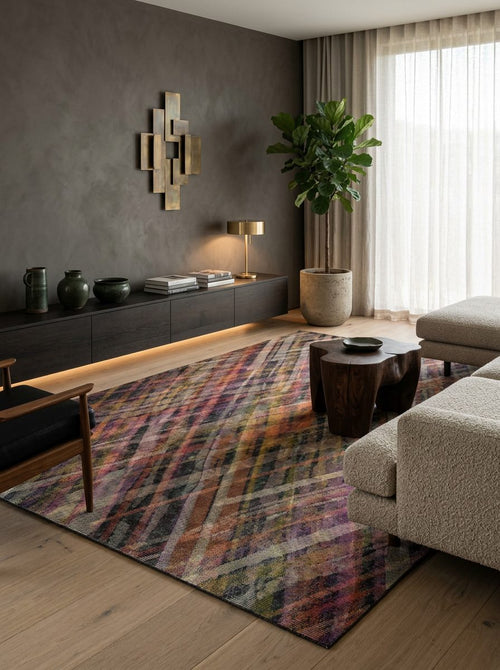 Load image 1 in gallery view. Prism Plaid - Washable Rug - JRN1068