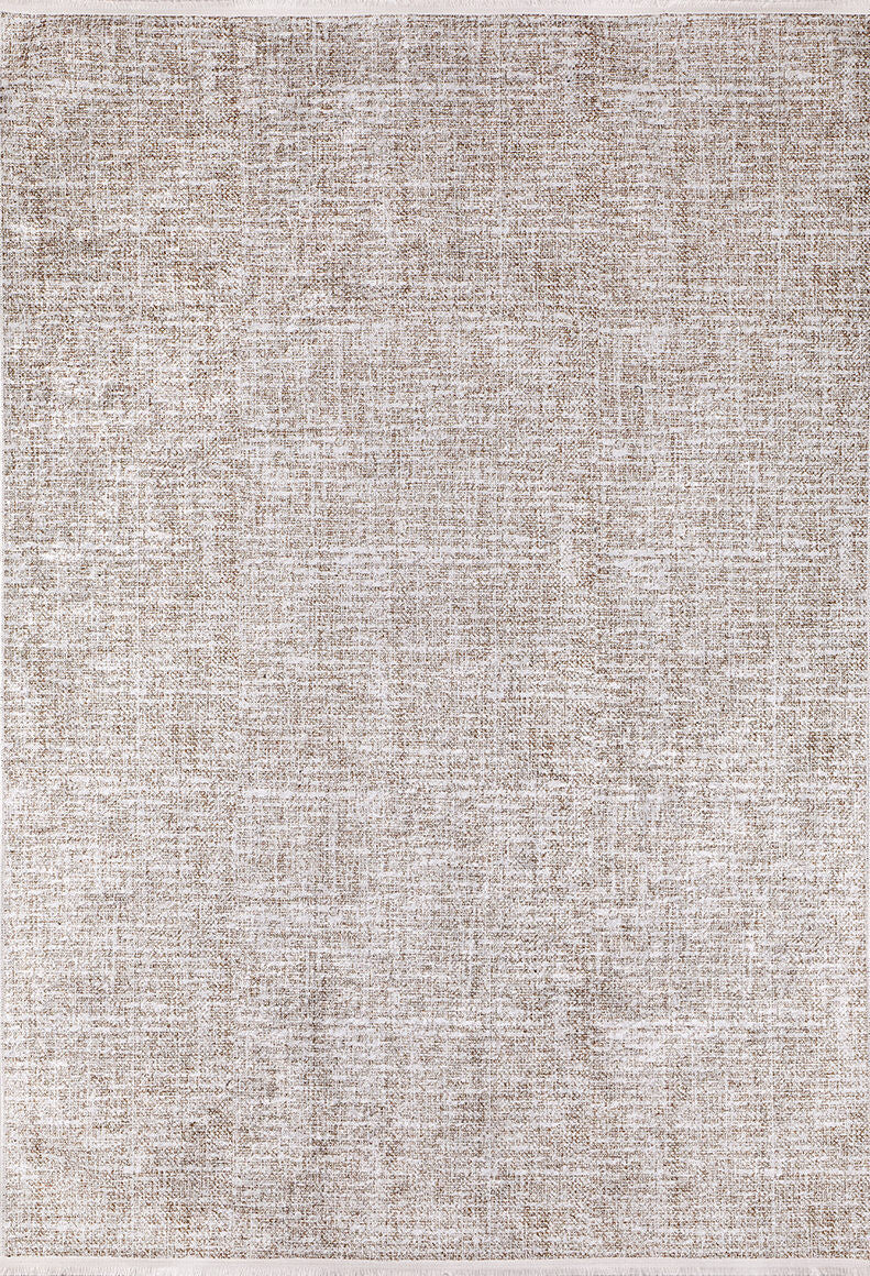 Pure Bliss - Washable Rug - JR745 (Custom Size) features a textured, woven look in neutral beige and light brown with a subtle crosshatch pattern—stylish, practical, and perfect for allergy-sensitive spaces.